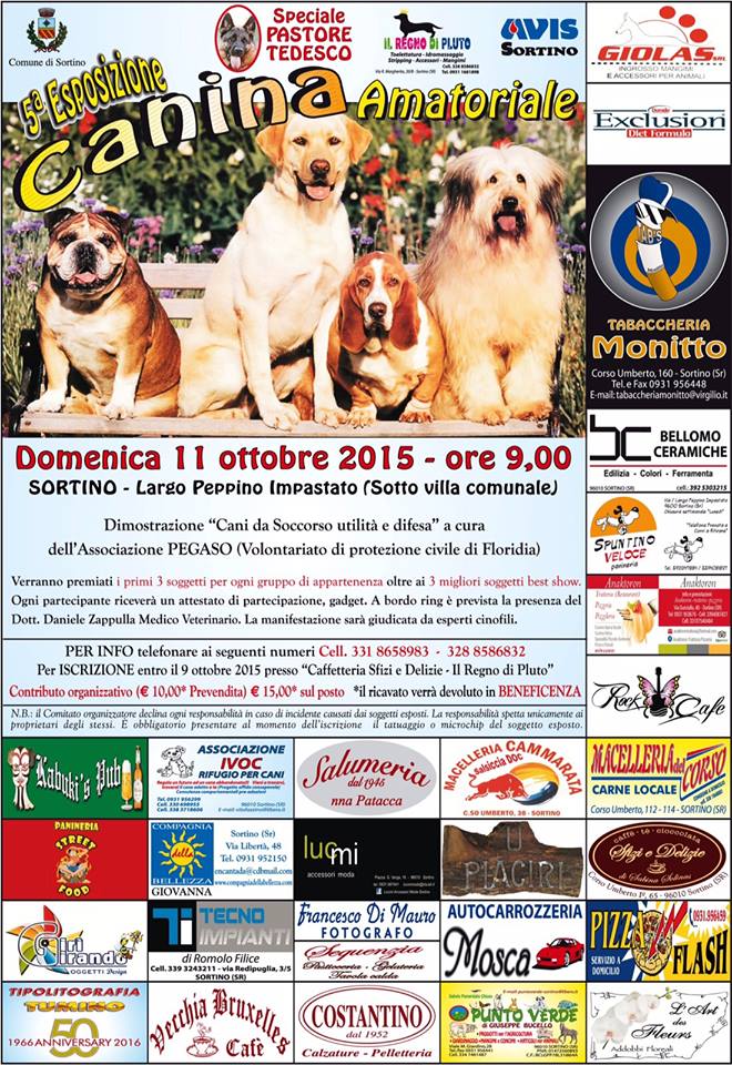 LA 5^ ESPOSIZIONE CANINA DI SORTINO