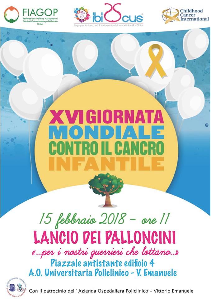 IL LANCIO DEI PALLONCINI IN OCCASIONE DELLA GIORNATA MONDIALE CONTRO IL CANCRO INFANTILE